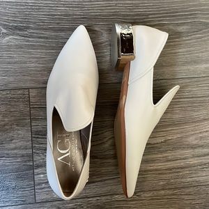 AGL Attilio Giusti Leombruni italian white leather silver metallic wood heel 39